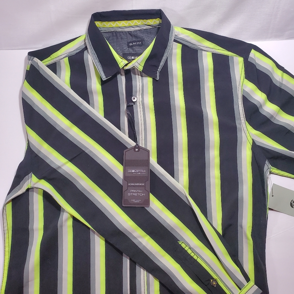 NWT Drill Clothing Mens button down small slim fit